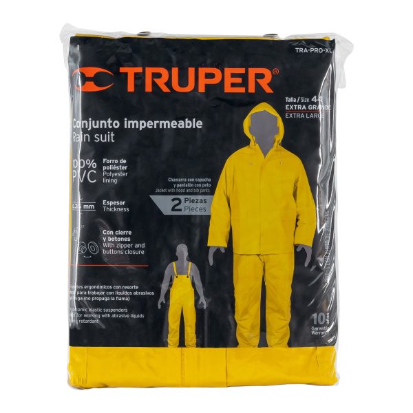 14420 - Conjunto impermeable doble capa, talla XG, Truper