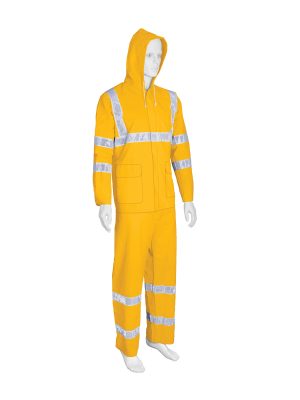 18415 - Conjunto impermeable doble capa amarillo con reflejante, CH