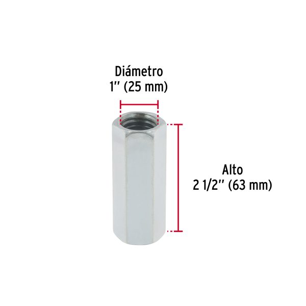 40951 - Bolsa con 2 tuercas cople, 1' acero galvanizado , FIERO