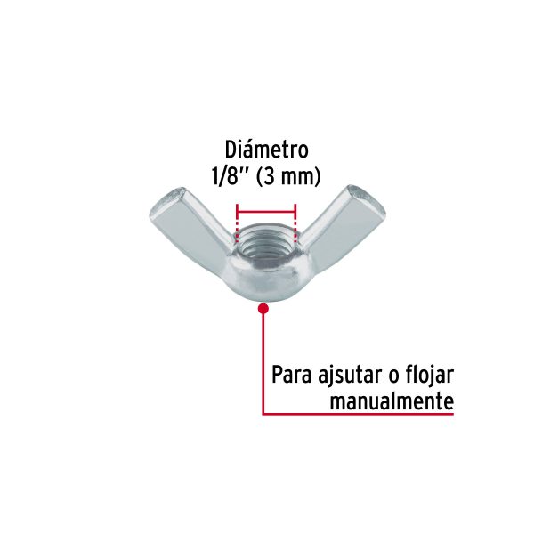 40995 - Bolsa con 200 tuercas tipo mariposa, 1/8' , FIERO