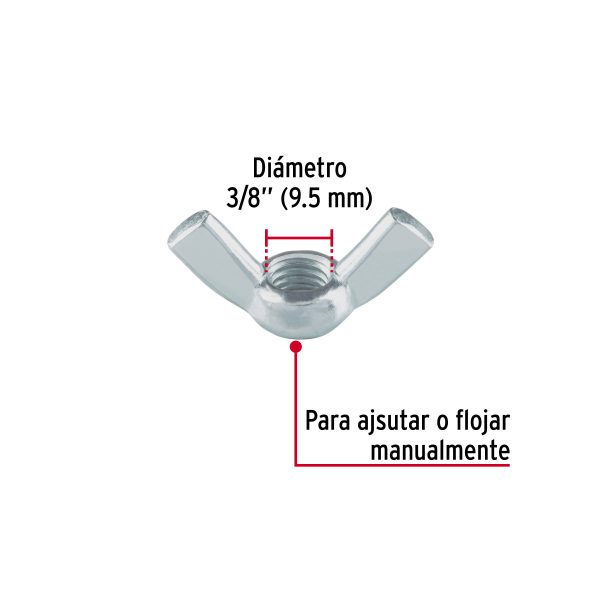 40921 - Bolsa con 50 tuercas tipo mariposa, 3/8' , FIERO