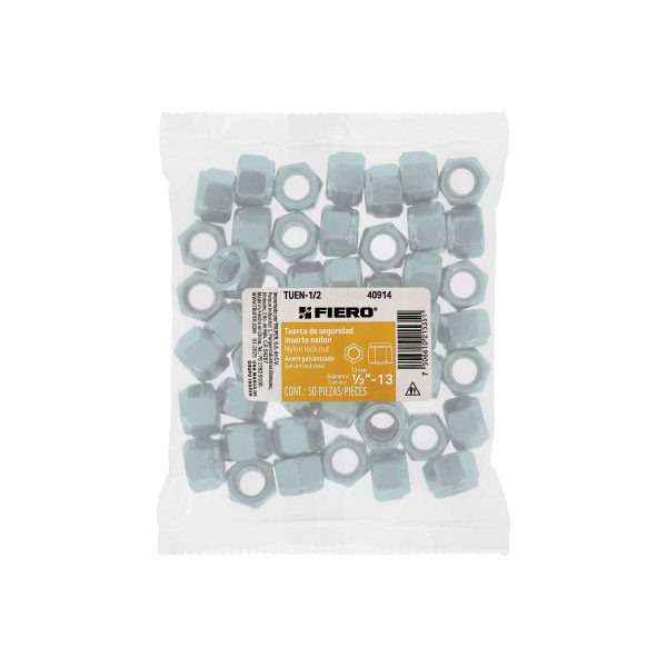 40914 - Bolsa con 50 tuercas de seguridad, 1/2' , FIERO