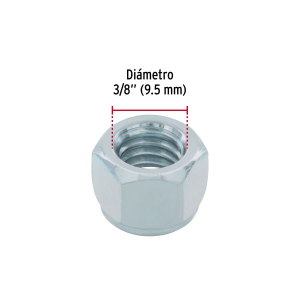 40912 - Bolsa con 100 tuercas de seguridad, 3/8' , FIERO