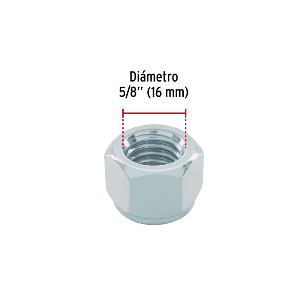 40916 - Bolsa con 25 tuercas de seguridad, 5/8' , FIERO