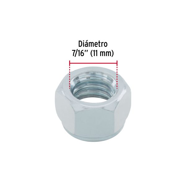 40913 - Bolsa con 60 tuercas de seguridad, 7/16' , FIERO