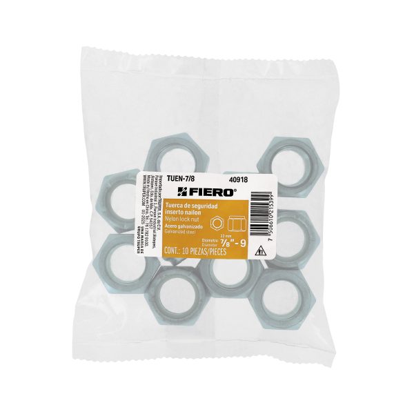40918 - Bolsa con 10 tuercas de seguridad, 7/8' , FIERO