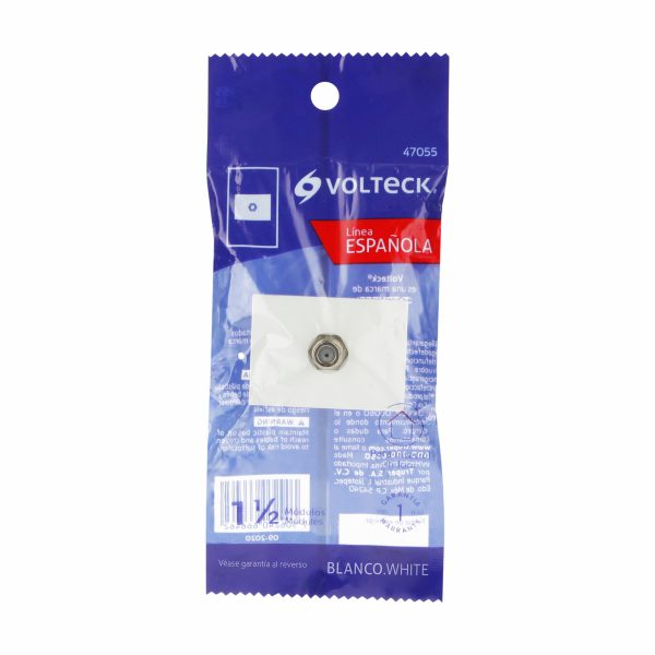 47055 - Toma de televisión, 1.5 módulos, línea Española, blanco