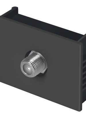47995 - Toma de televisión, 1.5 módulos, línea Española, negro
