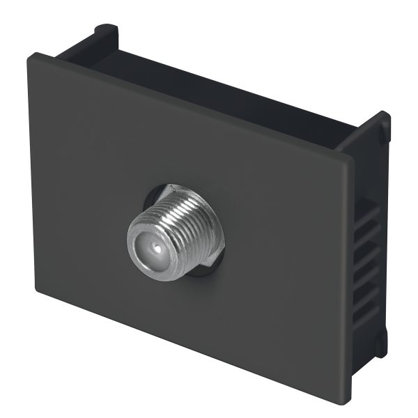 47995 - Toma de televisión, 1.5 módulos, línea Española, negro