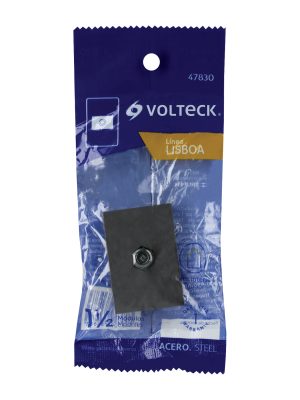 47830 - Toma de televisión acero inox de 1.5 módulos, línea Lisboa