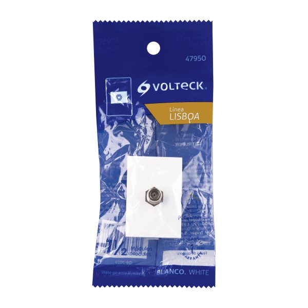 47950 - Toma de televisión blanco de 1.5 módulos, línea Lisboa
