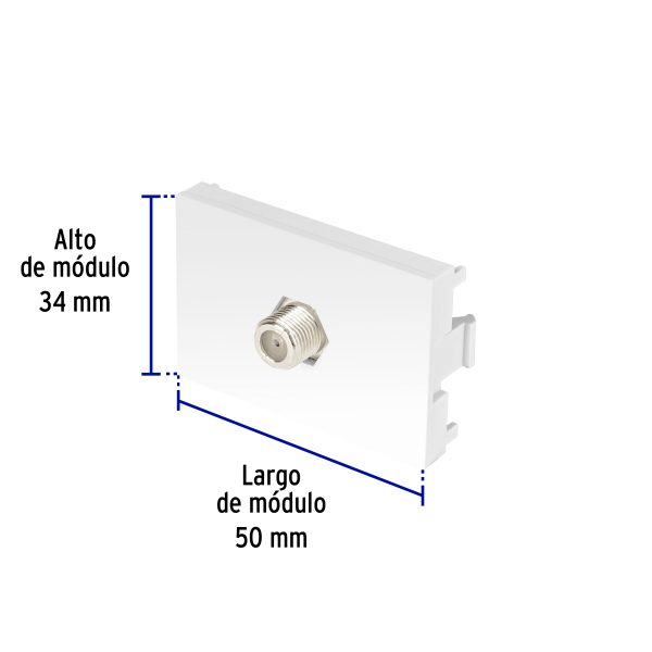 47950 - Toma de televisión blanco de 1.5 módulos, línea Lisboa