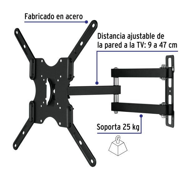 46095 - Soporte para pantallas 23' a 42' mov. angular y articulado