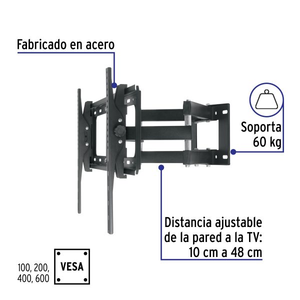 46096 - Soporte para pantallas 26' a 65' mov. angular y articulado