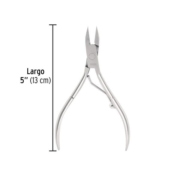 28229 - Alicate para pedicure 5' cabeza plana punta extrafina,PRETUL