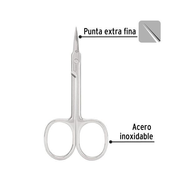 28233 - Tijera para manicure 3-1/2', punta extrafina, PRETUL
