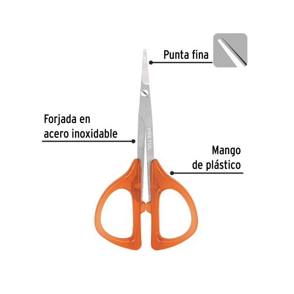UNA-438PFC1.jpg 28232 - Tijera para manicure 3-1/2', mgo plastico, punta fina,PRETUL