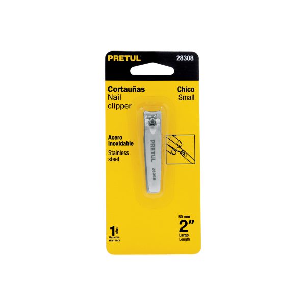 28308 - Cortaúñas 2' acero inoxidable, PRETUL