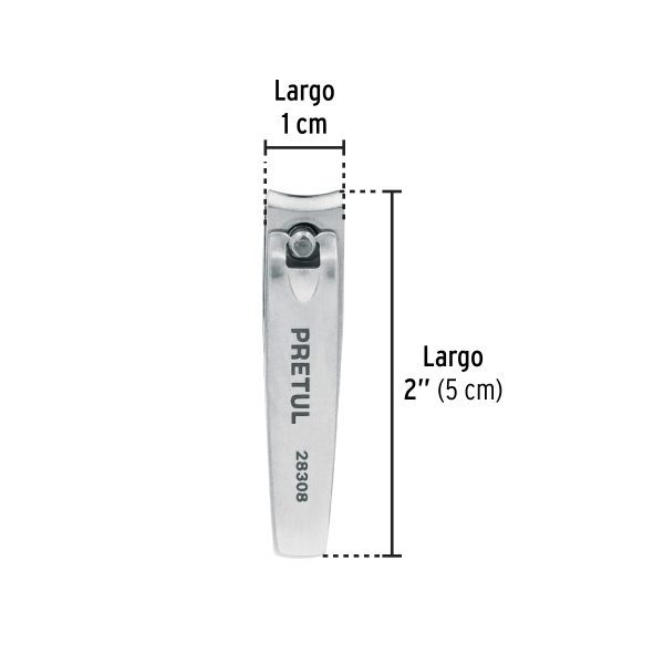28308 - Cortaúñas 2' acero inoxidable, PRETUL