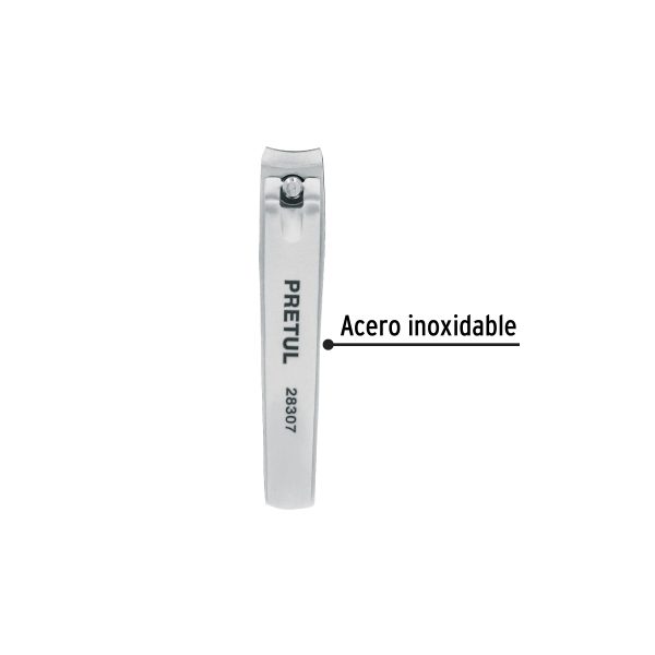 28307 - Cortaúñas 3' acero inoxidable, PRETUL