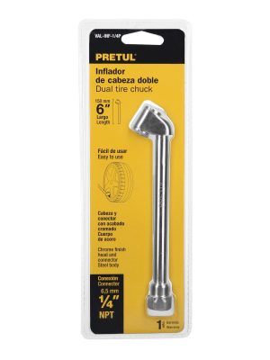 VAL-INF-1-4PE1.jpg 21694 - Inflador de cabeza doble, cuerda 1/4' NPT, PRETUL