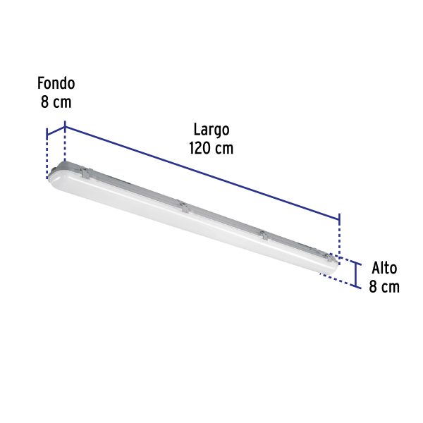46862 - Luminario lineal de LED 36 W de sobreponer a prueba de vapor