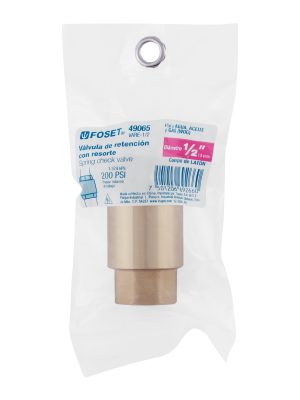 49065 - Válvula de retención de latón de 1/2', Foset