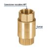 49065 - Válvula de retención de latón de 1/2', Foset