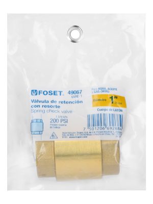 49067 - Válvula de retención de latón de 1', Foset