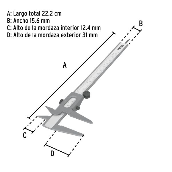 21455 - Vernier de 6', Pretul