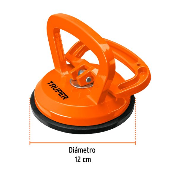 100760 - Ventosa de aluminio para vidrio, 1 copa de succión, Truper