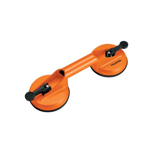 100761 - Ventosa de aluminio para vidrio, 2 copas de succión, Truper