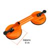 100761 - Ventosa de aluminio para vidrio, 2 copas de succión, Truper