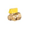 44819 - Válvula de control de latón, angular p/gas, 3/8x1/2', FOSET