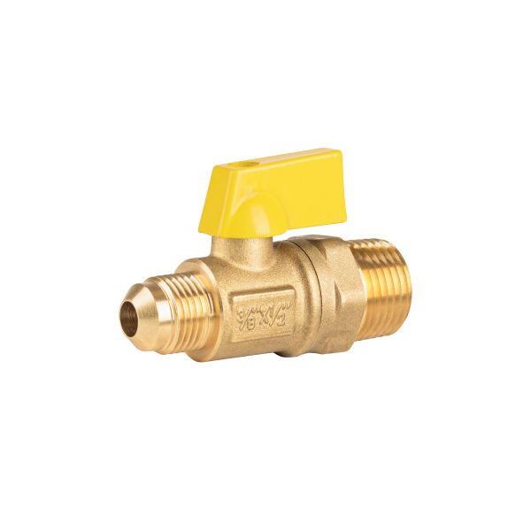 44817 - Válvula de control de latón p/gas,3/8x1/2'Flare/macho, FOSET