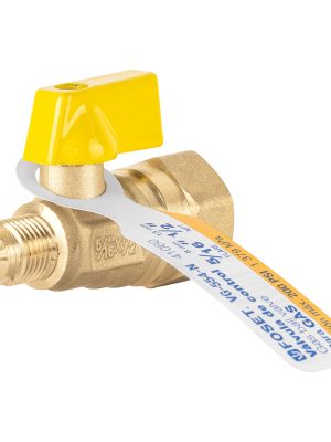 41060 - Válvula de control de latón para gas, 5/16' x 1/2', Foset