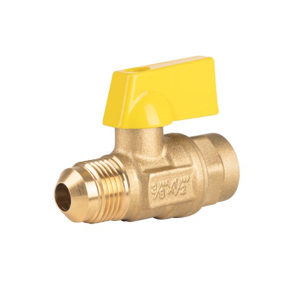 44818 - Válvula de control de latón p/gas,3/8x1/2' Flare/sold. FOSET