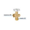 47651 - Válvula para cilindros de gas LP hasta 45 kg, Foset