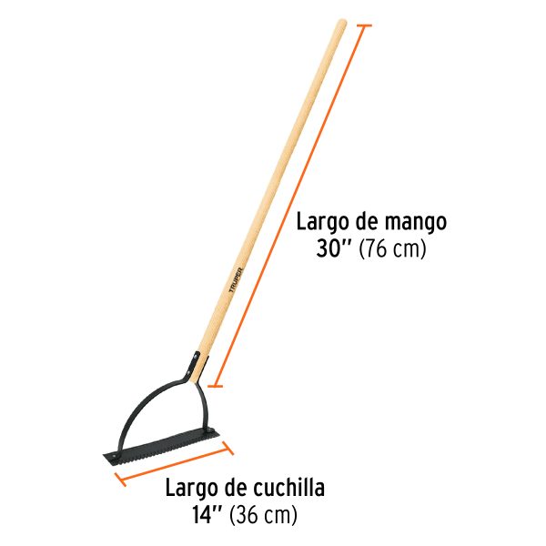 19683 - Cortador de maleza, mango de madera 30', TRUPER
