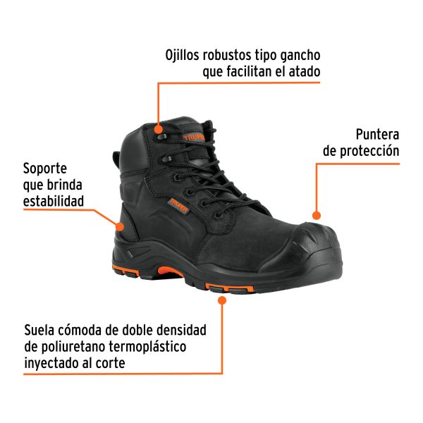 15493 - Bota de seguridad negra, #26 dieléctrica antifatiga, Truper