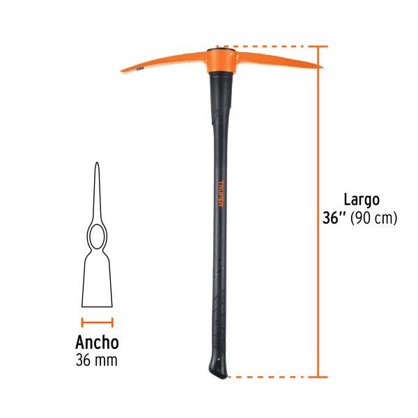 ZP-6MFC2.jpg 102451 - Zapapico 6 lb, mango fibra de vidrio 36', Truper