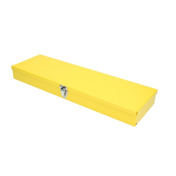 TB02 - Caja metálica usos múltiples color amarillo 19" x 6" x 2" Surtek